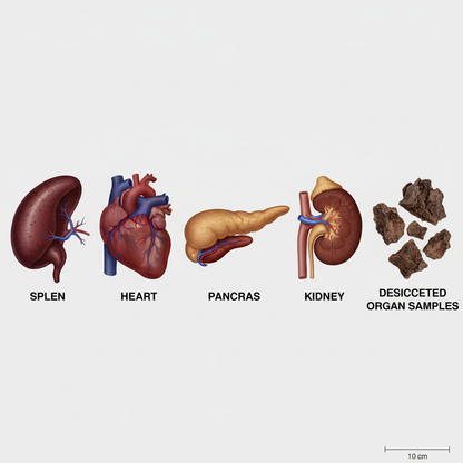 Grass Fed Beef Organ Complex – Ancestral Superfood – Desiccated Liver, Heart, Kidney, Pancreas, Spleen